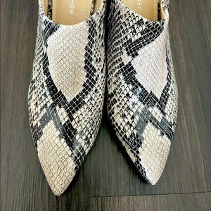 Marc Fisher Snakeskin Mules 6.5